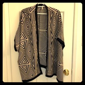 Black and beige patterned cardigan